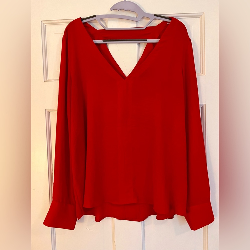 Red a.n.a blouse. Worn once, size L